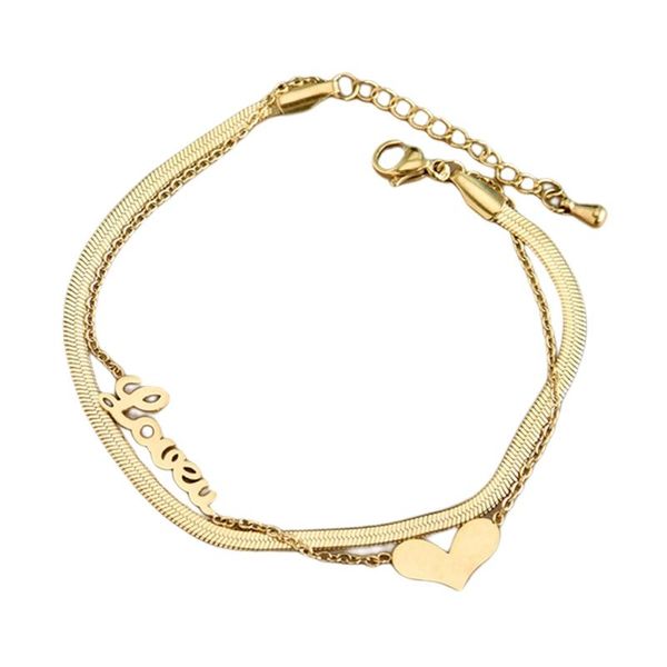 chains necklace female ins niche brand simple versatile clavicle chain double layer heart loveu bracelet gold titanium steel, Silver
chains necklace female ins niche brand simple versatile clavicle chain double layer heart loveu bracelet gold titanium steel, Silver