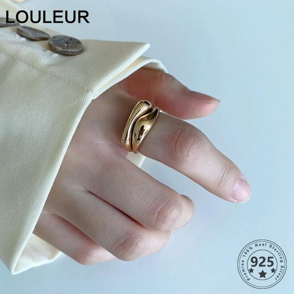 cluster rings louleur 925 sterling silver irregular minimalist gold couple for women fashion luxury fine jewelry birthday gifts, Golden;silver
cluster rings louleur 925 sterling silver irregular minimalist gold couple for women fashion luxury fine jewelry birthday gifts, Golden;silver