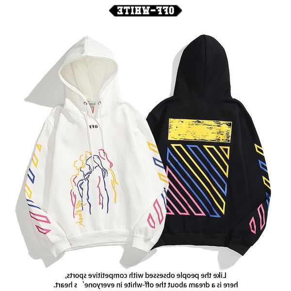 winter and 2021 new autumn off color line character plush hooded sweater for men women, Black
winter and 2021 new autumn off color line character plush hooded sweater for men women, Black