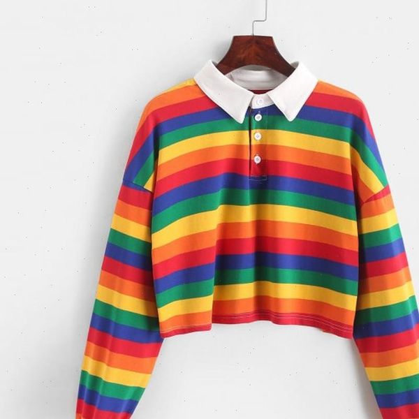 fashion women sweatshirts winter rainbow striped hoodies pullover harajuku long sleeve hoody female autumn crop basic, Black
fashion women sweatshirts winter rainbow striped hoodies pullover harajuku long sleeve hoody female autumn crop basic, Black