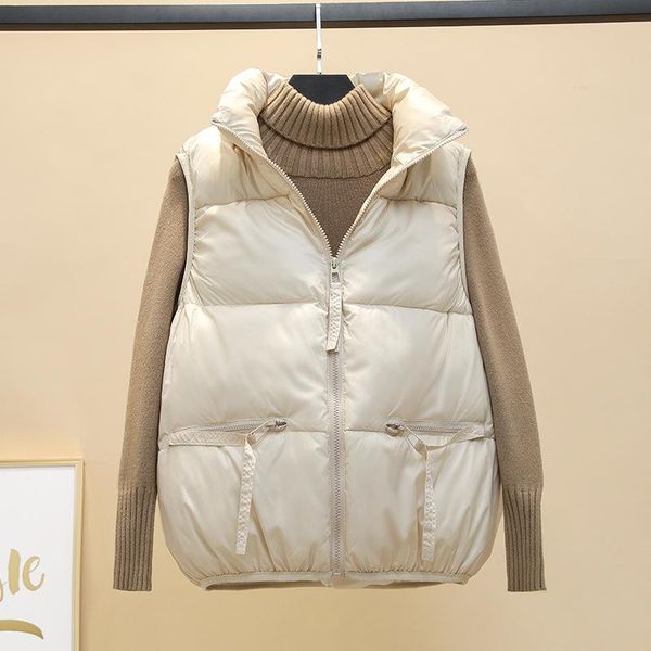women's vests 2021 autumn and winter style down cotton vest female short korean loose waistcoat jacket, Black;white
women's vests 2021 autumn and winter style down cotton vest female short korean loose waistcoat jacket, Black;white