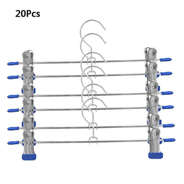 hangers & racks 20 pcs stainless steel trouser hanger rack coat pants skirt clothes stand holder with 2 adjustable non-slip clips 28cm
hangers & racks 20 pcs stainless steel trouser hanger rack coat pants skirt clothes stand holder with 2 adjustable non-slip clips 28cm