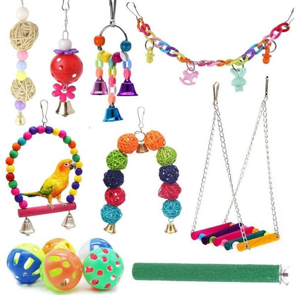 other bird supplies 12 packs toys parrot swing chewing hanging bell pet birds cage suitable for small parakeets, conures
other bird supplies 12 packs toys parrot swing chewing hanging bell pet birds cage suitable for small parakeets, conures