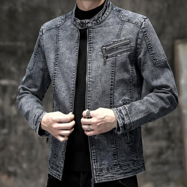 men's jackets vintage denim men clothing slim fit solid casual mens jeans coat fashion stand clothes for black blue casaca hombre, Black;brown
men's jackets vintage denim men clothing slim fit solid casual mens jeans coat fashion stand clothes for black blue casaca hombre, Black;brown