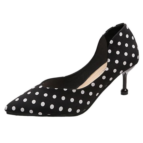 dress shoes woman polka dot princess pointed toe hollow noble high heel slip-on expensive four seasons, Black
dress shoes woman polka dot princess pointed toe hollow noble high heel slip-on expensive four seasons, Black