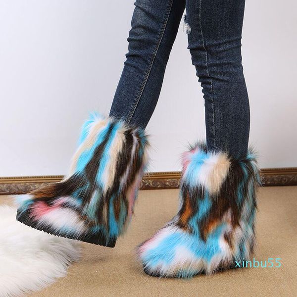 boots plush women's colorful mid calf warm shoes winter outdoor non-slip furry fur integrated snow women, Black
boots plush women's colorful mid calf warm shoes winter outdoor non-slip furry fur integrated snow women, Black