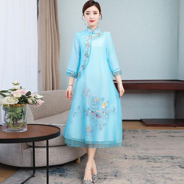 ethnic clothing 2021 autumn fashion improved cheongsam chinese plus size loose dress long elegant women robe traditional style qipao vestido, Red
ethnic clothing 2021 autumn fashion improved cheongsam chinese plus size loose dress long elegant women robe traditional style qipao vestido, Red