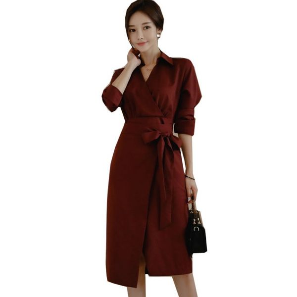 spring women irregular party dress fashion bow belt long sleeve office ol dress vintage slim shirt dress 210518, Black;gray
spring women irregular party dress fashion bow belt long sleeve office ol dress vintage slim shirt dress 210518, Black;gray
