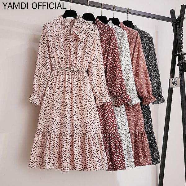 casual dresses yamdi runway long sleeve dresss 2021 women chiffon midi dress print floral autumn winter vintage beach polka dot elastic wais, Black;gray
casual dresses yamdi runway long sleeve dresss 2021 women chiffon midi dress print floral autumn winter vintage beach polka dot elastic wais, Black;gray