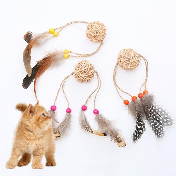3pcs/set pet interactive toys cat throwing toy sepak takraw feather with sisal rope play teaser playing
3pcs/set pet interactive toys cat throwing toy sepak takraw feather with sisal rope play teaser playing