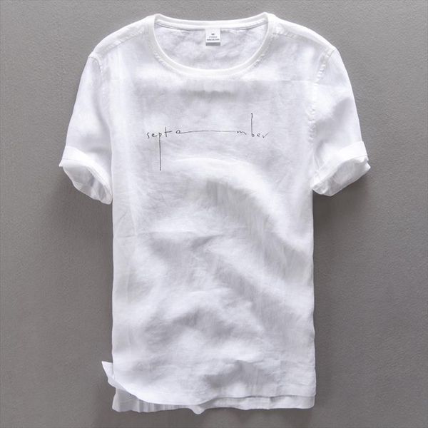 round neck print letters mens t shirts short sleeve pure linen men summer casual white thin flax camiseta 3xl, White;black
round neck print letters mens t shirts short sleeve pure linen men summer casual white thin flax camiseta 3xl, White;black