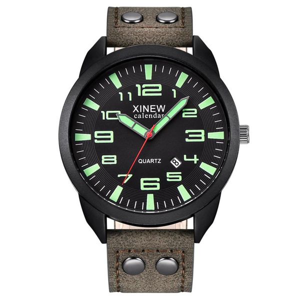 wristwatches vintage men watches leather strap simple calendar luminous dial outdoor quartz watch relogio digital montre, Slivery;brown
wristwatches vintage men watches leather strap simple calendar luminous dial outdoor quartz watch relogio digital montre, Slivery;brown