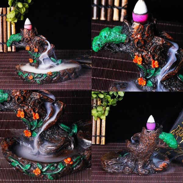 resin backflow incense burner rockery holder censer for home office teahouse decor+ 100pcs cones fragrance lamps
resin backflow incense burner rockery holder censer for home office teahouse decor+ 100pcs cones fragrance lamps