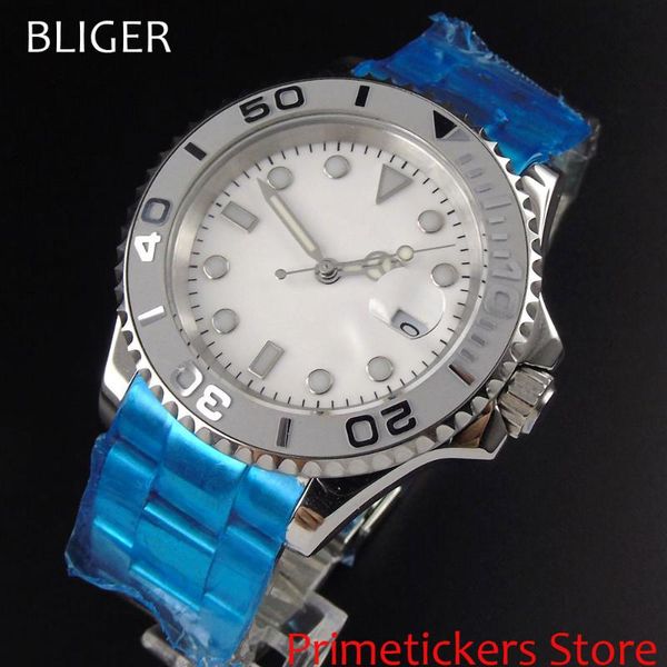 40mm white/grey dial luminous saphire glass ceramic bezel automatic movement men's watch wristwatches, Slivery;brown
40mm white/grey dial luminous saphire glass ceramic bezel automatic movement men's watch wristwatches, Slivery;brown