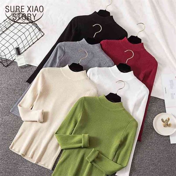 fashion turtleneck sweater women pullovers autumn winter long sleeve women sweater solid elasticity knitted 5235 50 210506, White;black
fashion turtleneck sweater women pullovers autumn winter long sleeve women sweater solid elasticity knitted 5235 50 210506, White;black