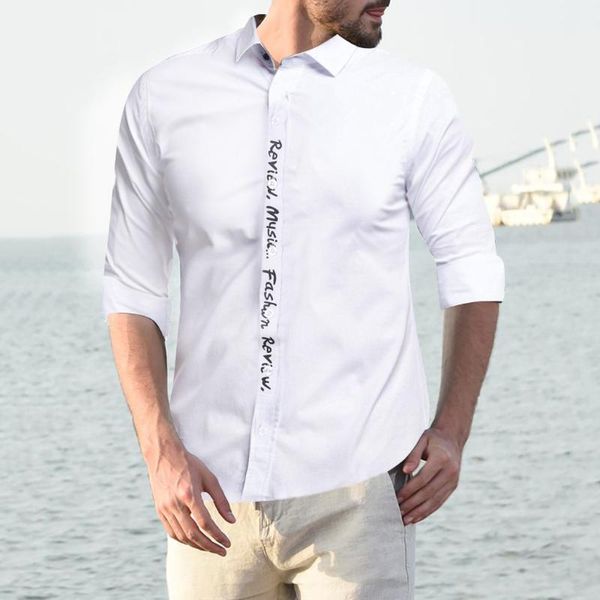 men's casual shirts kancoold shirt fashion mens long sleeve fit silm blouse letter printed jun22, White;black
men's casual shirts kancoold shirt fashion mens long sleeve fit silm blouse letter printed jun22, White;black