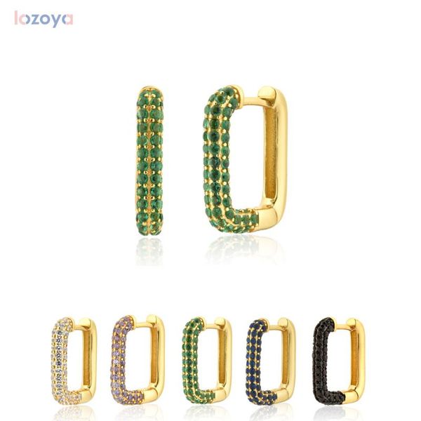 hoop & huggie lozoya 925 sterling silver clear zircon luxury pave crystal square hoops piercing huggies colorful loops pendient, Golden;silver
hoop & huggie lozoya 925 sterling silver clear zircon luxury pave crystal square hoops piercing huggies colorful loops pendient, Golden;silver