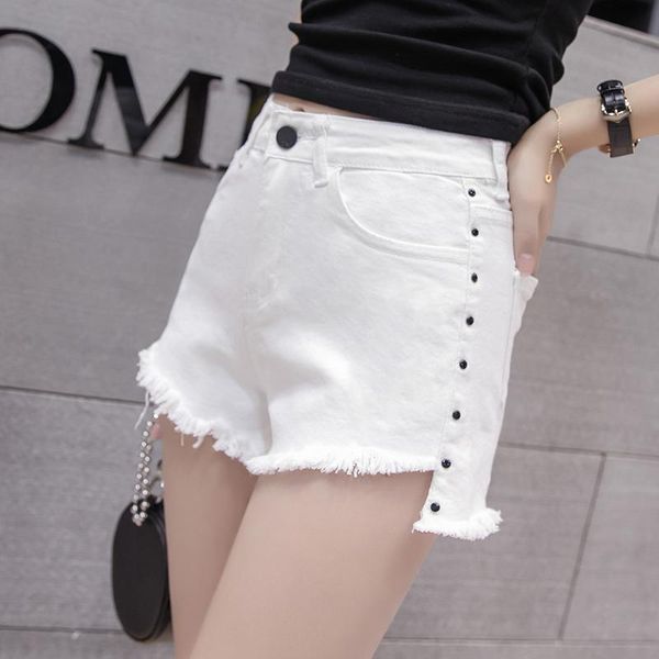 summer wild a word loose thin leg stretch high waist denim shorts women's, White;black
summer wild a word loose thin leg stretch high waist denim shorts women's, White;black