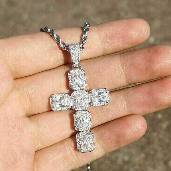 pendant necklaces huitan fashion cross necklace with brilliant cubic zirconia women's sweater chain modern design luxury female jewelry, Silver
pendant necklaces huitan fashion cross necklace with brilliant cubic zirconia women's sweater chain modern design luxury female jewelry, Silver