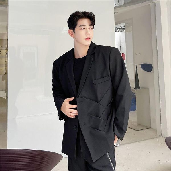 men's suits & blazers wear koean casual three-dimensional cutting suit coat for male 2021 autumn loose simple long sleeve, White;black
men's suits & blazers wear koean casual three-dimensional cutting suit coat for male 2021 autumn loose simple long sleeve, White;black