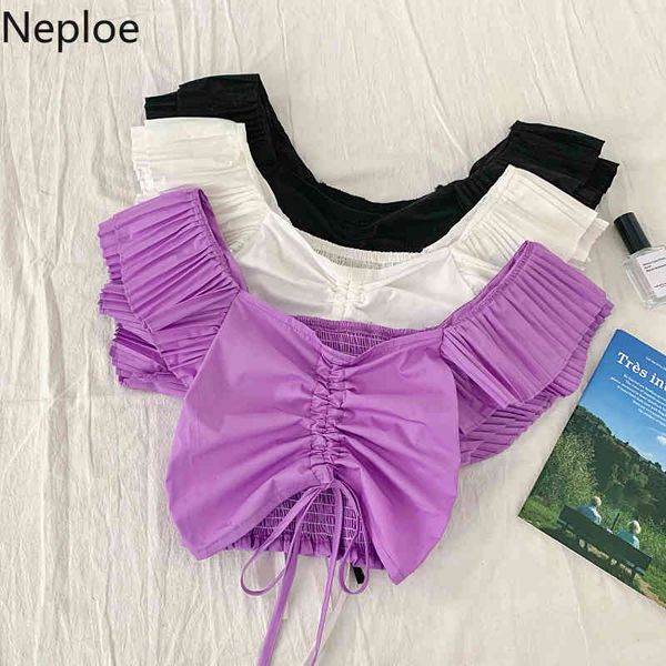 neploe korean chic crop slash neck solid flying sleeves shirt summer sweet blouses women drawstring ruffled blusas mujer 210422, White
neploe korean chic crop slash neck solid flying sleeves shirt summer sweet blouses women drawstring ruffled blusas mujer 210422, White