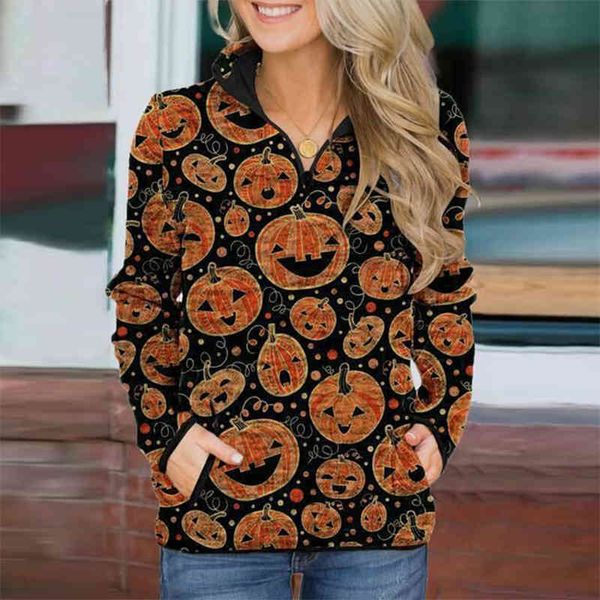 knits women casual zipper hooded sweatshirt autumn fashion pumpkin print pullover female plus size vintage loose pocket streetwear 2o eawy, White
knits women casual zipper hooded sweatshirt autumn fashion pumpkin print pullover female plus size vintage loose pocket streetwear 2o eawy, White