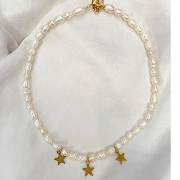 pendant necklaces freshwater pearl stainless steel star charm chokers necklace kpop friend collares mujer collier bijoux jewelry baroque, Silver
pendant necklaces freshwater pearl stainless steel star charm chokers necklace kpop friend collares mujer collier bijoux jewelry baroque, Silver