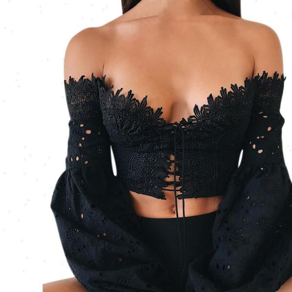 fashion off shoulder womens shirts long sleeve hollow lace loose shirt spring summer, White
fashion off shoulder womens shirts long sleeve hollow lace loose shirt spring summer, White
