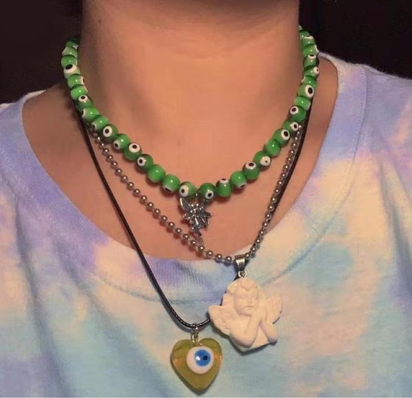 pendant necklaces punk hiphop eyes glass beads chains necklace trendy neck jewelry for men vintage angel gift party, Silver
pendant necklaces punk hiphop eyes glass beads chains necklace trendy neck jewelry for men vintage angel gift party, Silver