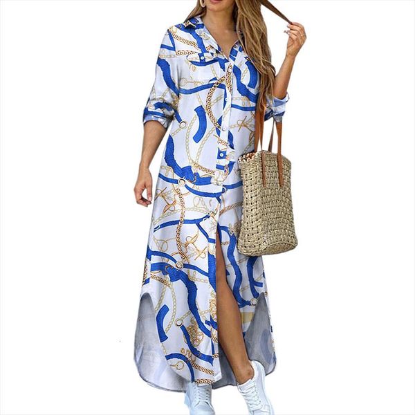 elegant letter print long women dress shirt spring summer sleeve maxi casual female button split party vestidos, Black;gray
elegant letter print long women dress shirt spring summer sleeve maxi casual female button split party vestidos, Black;gray