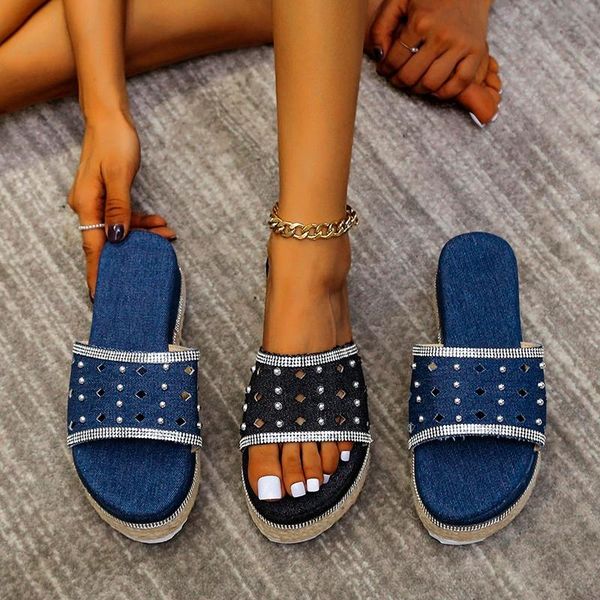 sandals women summer wedges slippers casual rhinestone thick soles high heels platform fashion outdoor beach ladies flip flop, Black
sandals women summer wedges slippers casual rhinestone thick soles high heels platform fashion outdoor beach ladies flip flop, Black