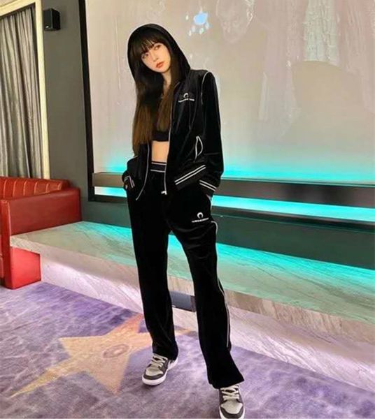 tracksuits autumn winter fashion simplicity embroidered letters luminous veet hood coat versatile moon suit women's sets m2, Gray
tracksuits autumn winter fashion simplicity embroidered letters luminous veet hood coat versatile moon suit women's sets m2, Gray