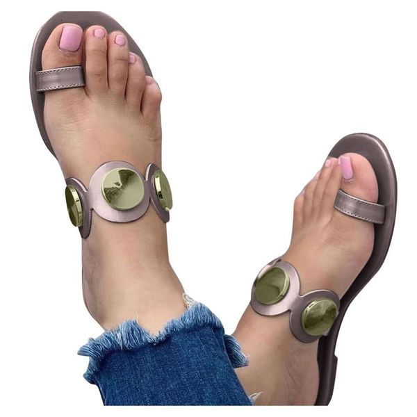 women slippers fashion metal disc flat clip toe footwear indoor outdoor round soft female flip flop #lr2, Black
women slippers fashion metal disc flat clip toe footwear indoor outdoor round soft female flip flop #lr2, Black