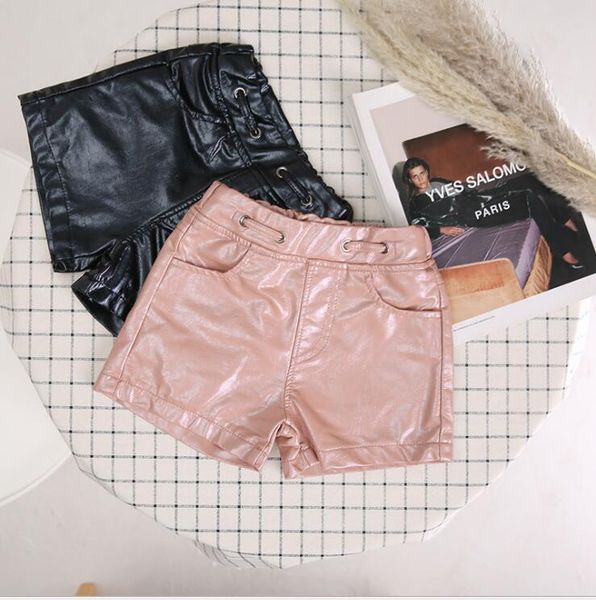 shorts 2021 wholesale girls pu leather autumn fashion 3-8t f640, Black 
shorts 2021 wholesale girls pu leather autumn fashion 3-8t f640, Black