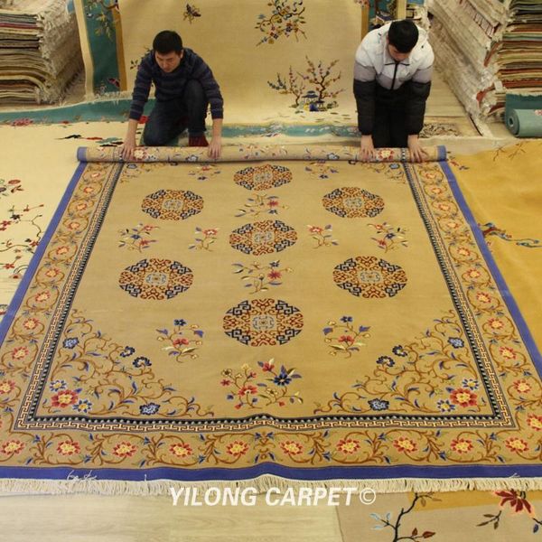 carpets yilong 8'x11' golden handmade wool carpet large handknotted woolen area rug (tj2021031s)
carpets yilong 8'x11' golden handmade wool carpet large handknotted woolen area rug (tj2021031s)
