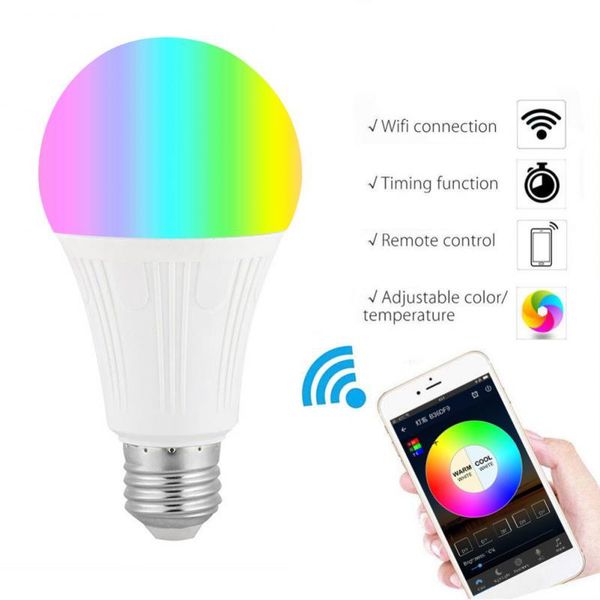 bulbs wifi smart bulb e27/b22 dimmable light voice control app remote work with alexa google home lamp
bulbs wifi smart bulb e27/b22 dimmable light voice control app remote work with alexa google home lamp