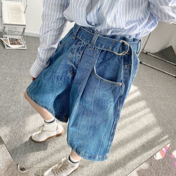men's shorts retro blue belt wide-leg denim harem casual pants male beach loose washed fashion jeans 95g7, White;black
men's shorts retro blue belt wide-leg denim harem casual pants male beach loose washed fashion jeans 95g7, White;black