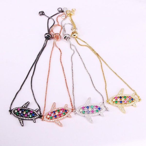 link, chain 6pcs, rainbow crystal colorful zirconia fashion airplane bracelets charm slider link jewelry bangles, Black
link, chain 6pcs, rainbow crystal colorful zirconia fashion airplane bracelets charm slider link jewelry bangles, Black