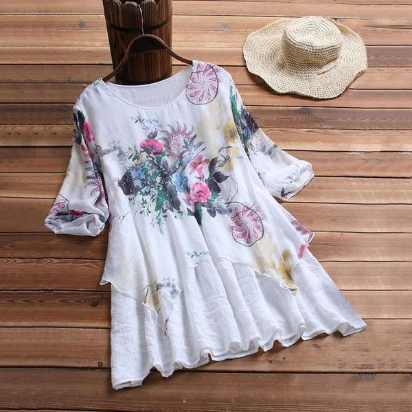 women's blouses & shirts plus size women and boho floral printed blouse casual patchwork summer loose blusas, White
women's blouses & shirts plus size women and boho floral printed blouse casual patchwork summer loose blusas, White