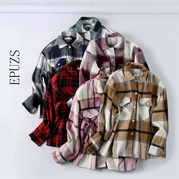 12 colour fashion plaid coats and jackets women winter coat fashion long sleeve office jackets coats ladies oversized coat 210804, Black;brown
12 colour fashion plaid coats and jackets women winter coat fashion long sleeve office jackets coats ladies oversized coat 210804, Black;brown