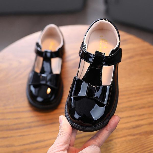 children leather shoes girls school with bow spring kids flat bottom performance student single, Black;grey
children leather shoes girls school with bow spring kids flat bottom performance student single, Black;grey