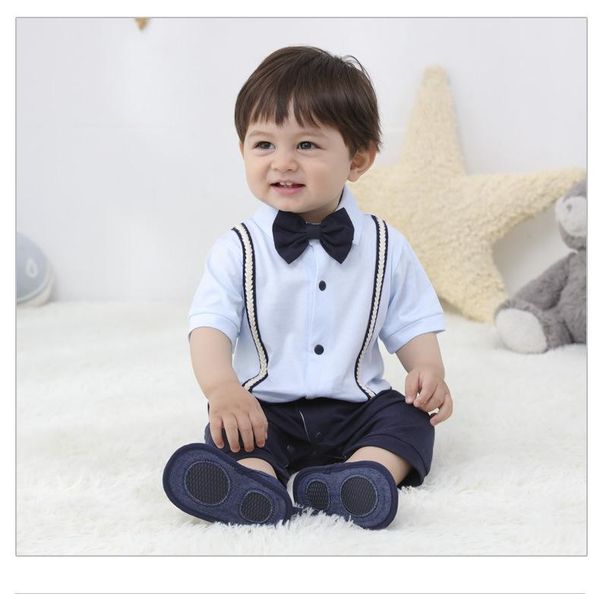clothing sets baby boys cute romper cotton bow folded collar fake suspender short sleeve button-down design jumpsuit daily wear, White
clothing sets baby boys cute romper cotton bow folded collar fake suspender short sleeve button-down design jumpsuit daily wear, White