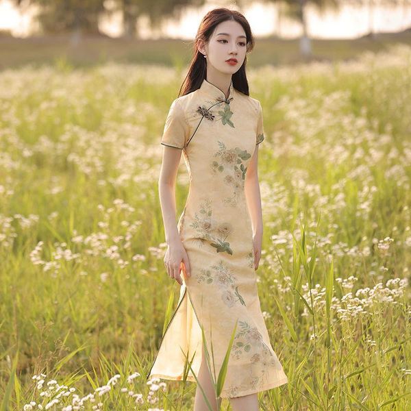ethnic clothing floral qipao women's traditional chinese cheongsam dresses vestido printing stand collar short sleeve elegant retro plu, Red
ethnic clothing floral qipao women's traditional chinese cheongsam dresses vestido printing stand collar short sleeve elegant retro plu, Red