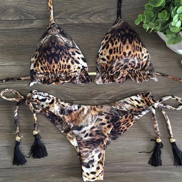 women's swimwear misswim leopard print swimsuit women push up micro bikinis 2021 mujer tassel bathing suit 2 piece bathers, White;black
women's swimwear misswim leopard print swimsuit women push up micro bikinis 2021 mujer tassel bathing suit 2 piece bathers, White;black