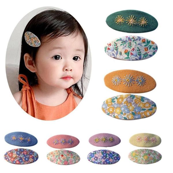 embroidered flower hairpin korean girl floral oval bb clip headdress hair accessories, Slivery;white
embroidered flower hairpin korean girl floral oval bb clip headdress hair accessories, Slivery;white