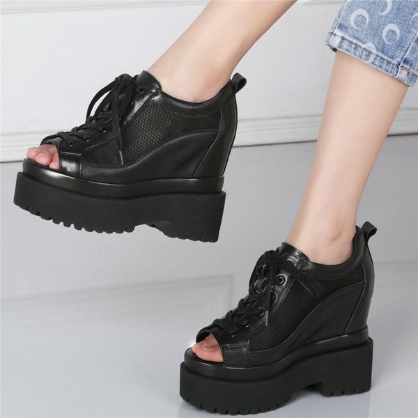 casual shoes women lace up genuine leather wedges high heel roman gladiator sandals female summer open toe fashion sneakers, Black
casual shoes women lace up genuine leather wedges high heel roman gladiator sandals female summer open toe fashion sneakers, Black