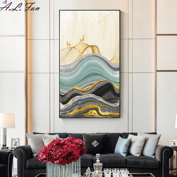 paintings abstract gold leaf canvas painting modern sun deer wall art image for living room nordic blue green block poster print
paintings abstract gold leaf canvas painting modern sun deer wall art image for living room nordic blue green block poster print