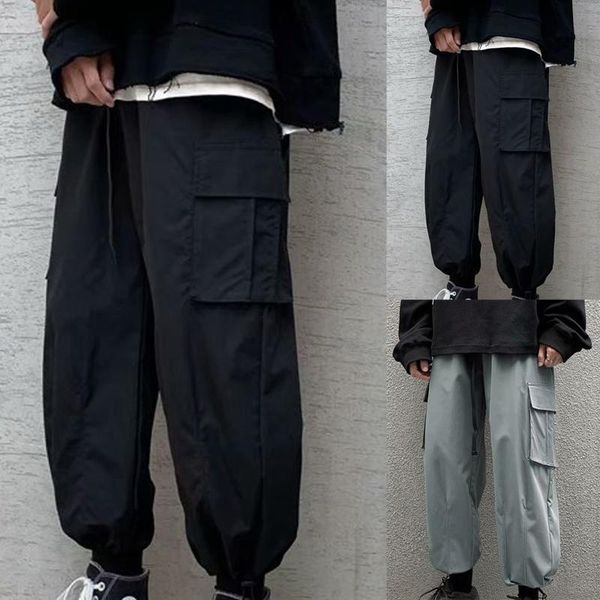men's pants mens fashions men hiphop casual fitness drawstring pocket flannel clothing pantalon homme travail securite, Black
men's pants mens fashions men hiphop casual fitness drawstring pocket flannel clothing pantalon homme travail securite, Black