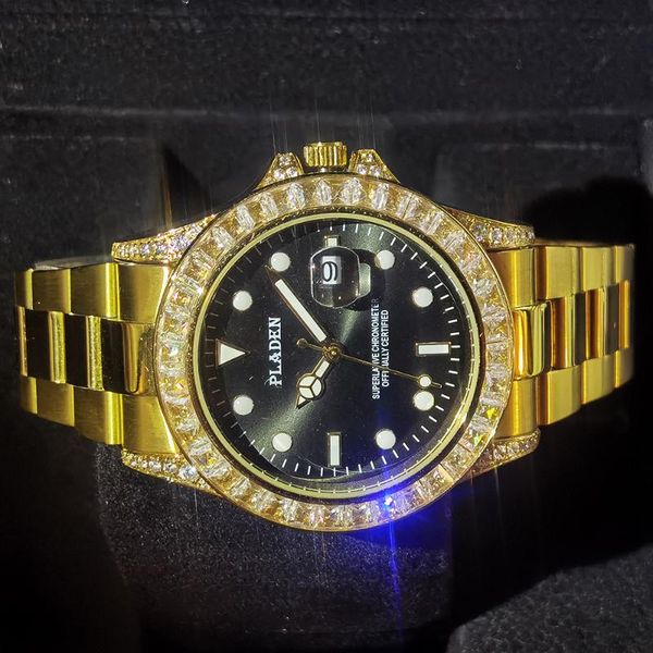 wristwatches classic brand diamond men watch gold round calendar luxury stainless steel wristwatch man relógio masculino business hiphop, Slivery;brown
wristwatches classic brand diamond men watch gold round calendar luxury stainless steel wristwatch man relógio masculino business hiphop, Slivery;brown