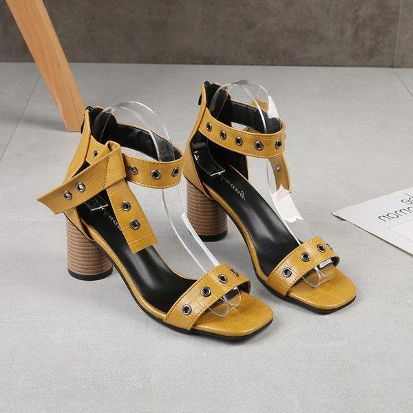 dress shoes women ankle strap sandals lace up open toe square high thick heels gladiators black yellow party size 35 to 43 female sandali
dress shoes women ankle strap sandals lace up open toe square high thick heels gladiators black yellow party size 35 to 43 female sandali